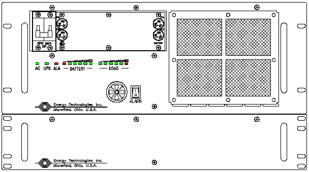 ETI0001-1241 Rugged MilSpec UPS Standard Front Panel Layout