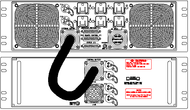 P/N: ETI0001-1451AA Rugged MilSpec UPS and PDU Standard Rear Panel Layout 