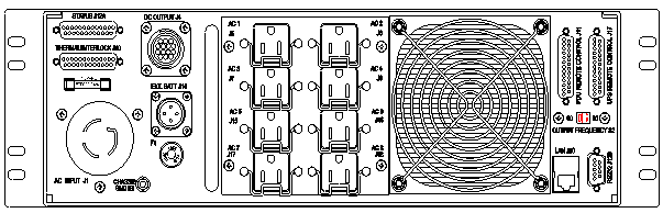 ETI0001-1473 Rugged COTS UPS and PDU Standard Rear Panel Layout